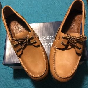 NIB Sperry Topsiders Tan A/O Sahara Size 13